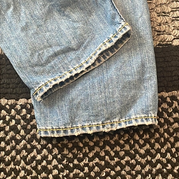 True Religion Jeans Men’s 33 Slim Old Multi Big T Distressed Thrashed Y2K Skater - Picture 11 of 13